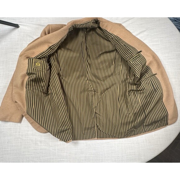 Vtg Old Money Tan Camel Hair Blazer Oxford Clothes Harry Holland Sz 42 Onwentzia - Picture 10 of 16